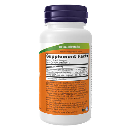 NOW Peppermint Gels (90 softgels)
