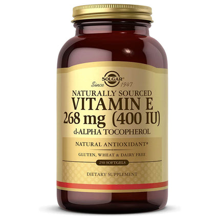 Solgar Vitamin E d-Alpha Tocopherol 268mg (250 softgels)