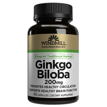 Windmill Ginkgo Biloba 200mg (60 capsules)
