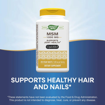 Nature's Way MSM 1000mg (200 tablets)