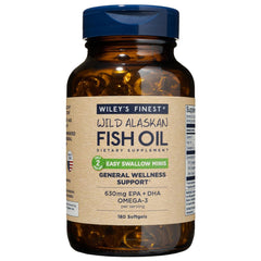 Wiley's Finest Wild Alaskan Fish Oil Easy Swallow Minis (180 softgels)