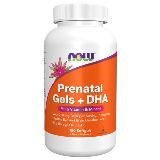 NOW Prenatal Gels + DHA (180 softgels)