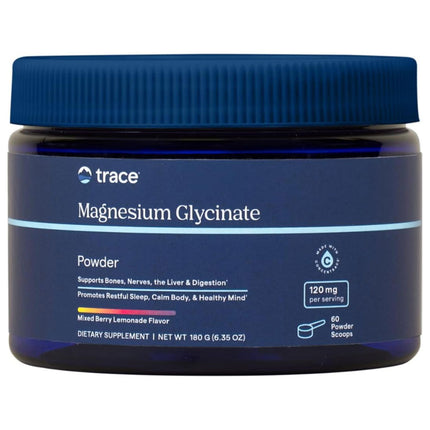 Trace Magnesium Glycinate Powder - Mixed Berry Lemonade (6.35 oz)