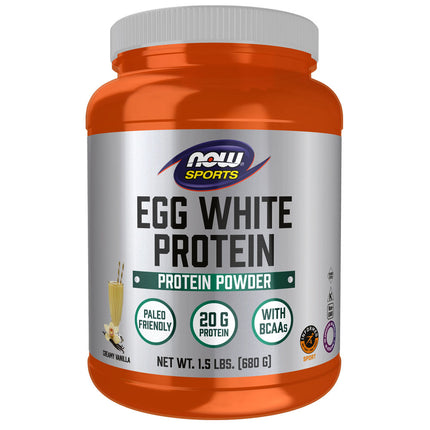 NOW Sports Egg White Protein - Creamy Vanilla (1.5 lb)