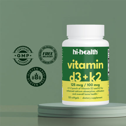 Hi-Health Vitamin D3+K2 (120 softgels)