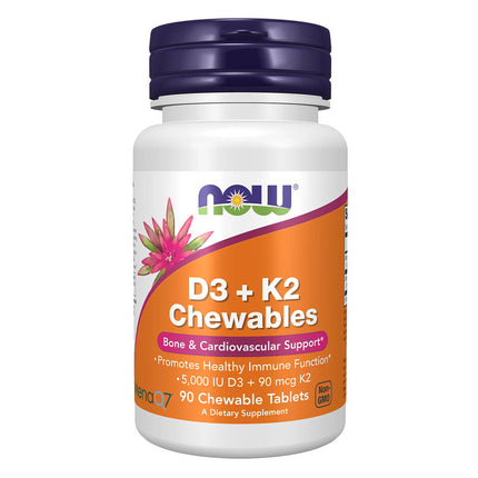 NOW D3 + K2 Chewables (90 chewable tablets)