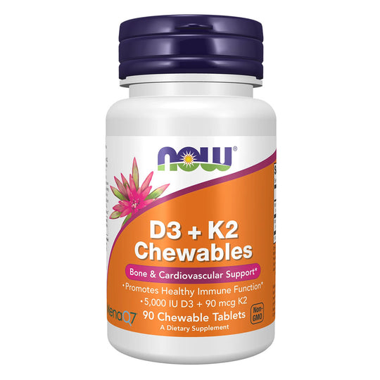 NOW D3 + K2 Chewables (90 chewable tablets)