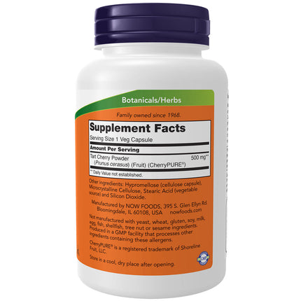 NOW Tart Cherry 500mg (90 veg capsules)