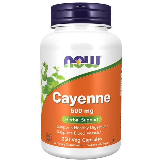 NOW Cayenne 500mg (250 veg capsules)