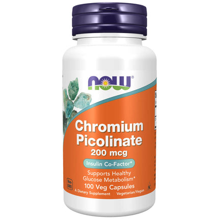 NOW Chromium Picolinate 200 mcg (100 veg capsules)
