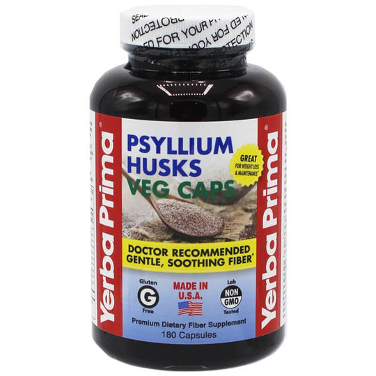 Yerba Prima Psyllium Husks Veg Caps (180 capsules)