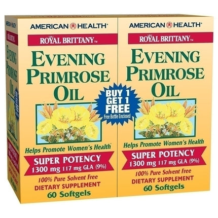 American Health Royal Brittany Evening Primrose Oil 1300mg (twin pack)