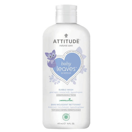 Attitude Baby Leaves Bubble Wash - Night Almond Milk (16 fl oz)