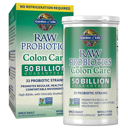 Garden of Life Raw Probiotics Colon Care Shelf-Stable (30 capsules)