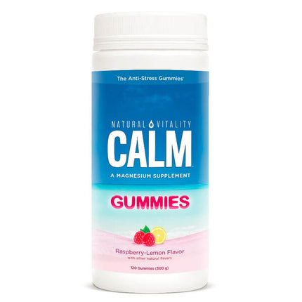 Natural Vitality Calm Gummies - Raspberry Lemon Flavor (120 gummies)