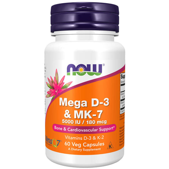 NOW Mega D-3 & MK-7 (60 veg capsules)