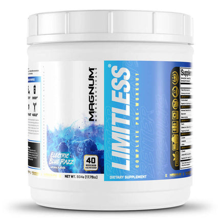 Magnum Limitless Pre-Workout - Electric Blue Razz (40 servings)