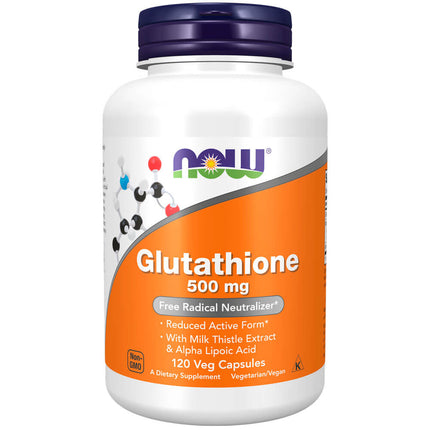 NOW Glutathione 500mg (120 veg capsules)