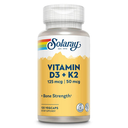 Solaray Vitamin D3 + K2 (120 vegcaps)
