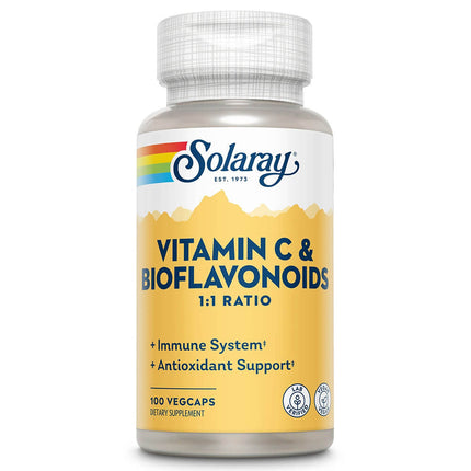 Solaray Vitamin C Bioflavonoids 1:1 Ratio (100 VegCaps)