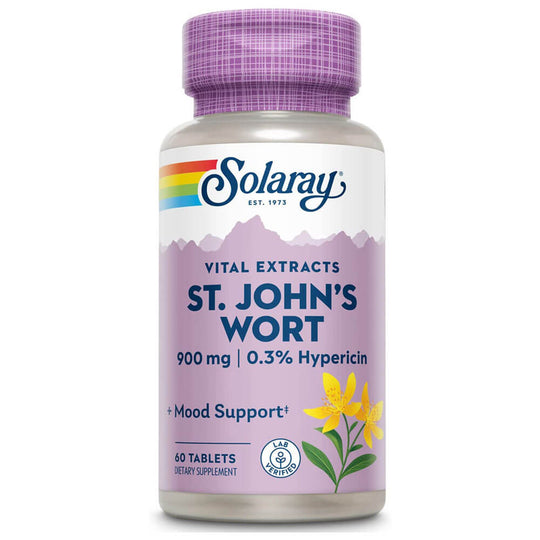 Solaray St. John's Wort Aerial Extract, One Daily (60 tablets)