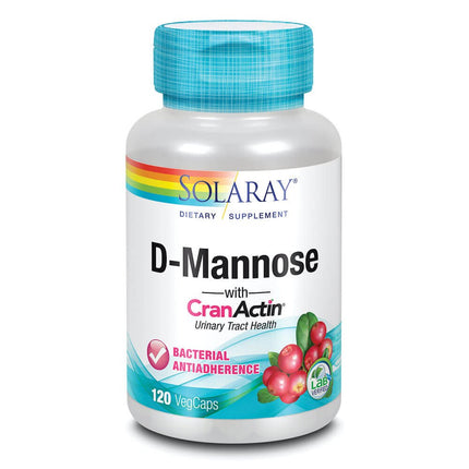 Solaray D-Mannose with CranActin Cranberry Extract (120 capsules)
