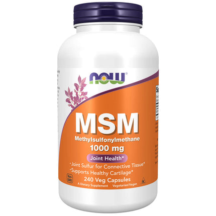 NOW MSM 1000mg (240 veg capsules)