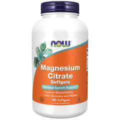 NOW Magnesium Citrate (180 softgels)
