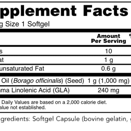 NOW Borage Oil 1000 mg (60 softgels)