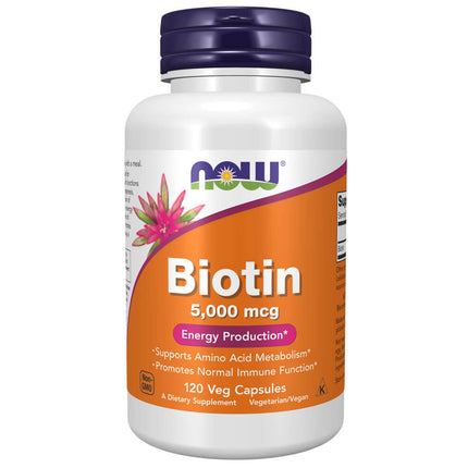 NOW Biotin 5000mcg (120 capsules)