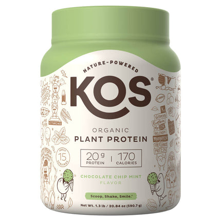 KOS Organic Plant Protein - Chocolate Chip Mint (1.3 lbs)