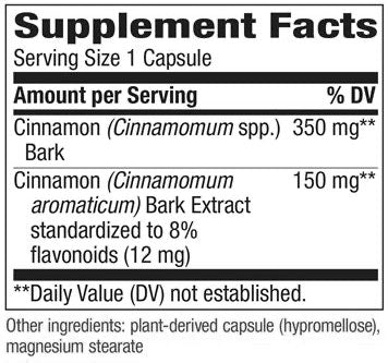 Nature's Way Cinnamon Standardized (120 veggie caps)
