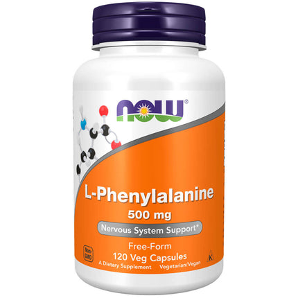 NOW L-Phenylalanine 500mg (120 veg capsules)