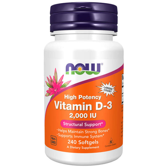 NOW Vitamin D-3 2000 IU (240 softgels)