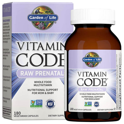 Garden of Life Vitamin Code Raw Prenatal Multivitamin (180 capsules)