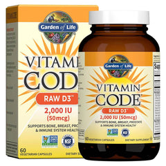 Garden of Life Vitamin Code RAW D3 2000 IU (60 capsules)