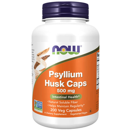 NOW Psyllium Husk Caps 500mg (200 capsules)