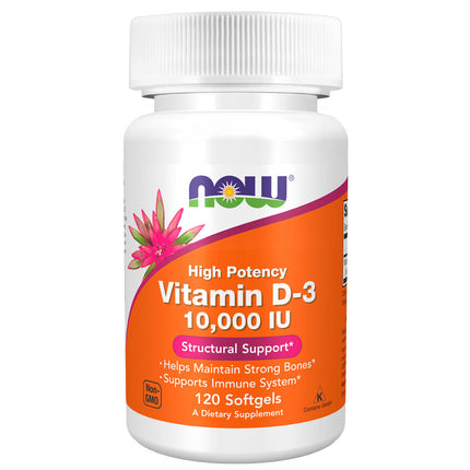 NOW Vitamin D-3 10,000 IU (120 softgels)