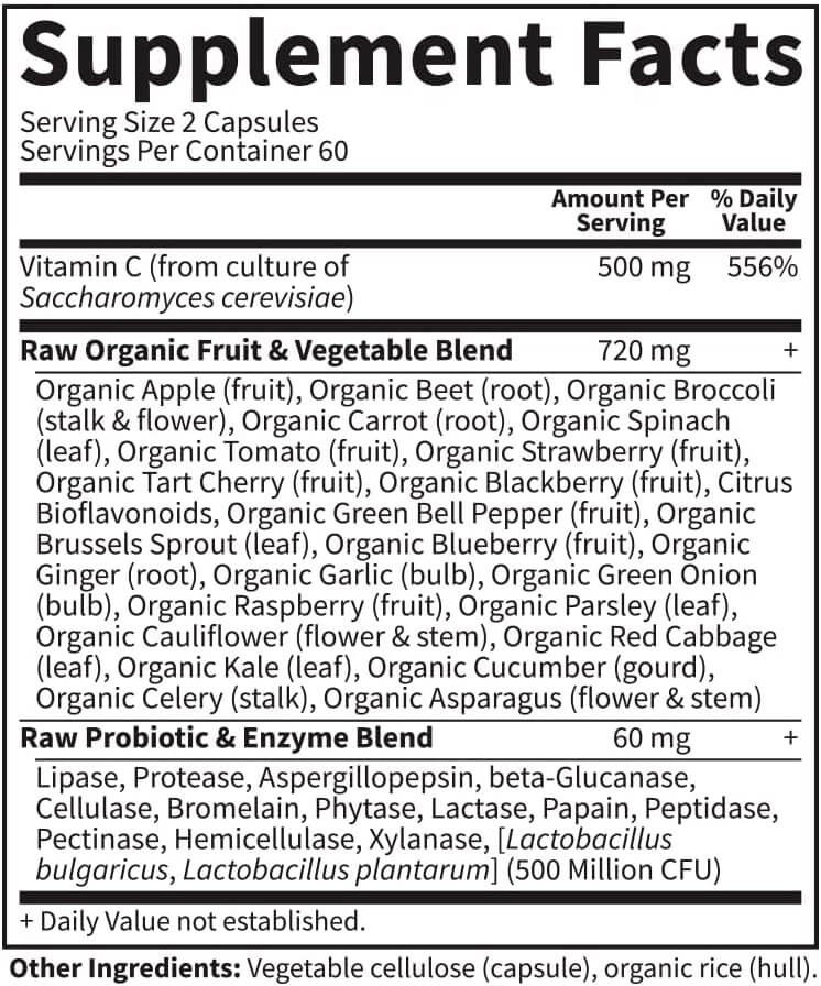 Garden of Life Vitamin Code RAW Vitamin C (120 capsules) – Hi-Health