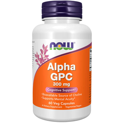 NOW Alpha GPC 300mg (60 veg capsules)