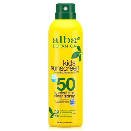 Alba Botanica Kids Sunscreen Clear Spray SPF50 (6 oz)