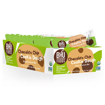 Bhu Fit Protein Bar - Superfood Chocolate Chip Cookie Dough (box of 12)