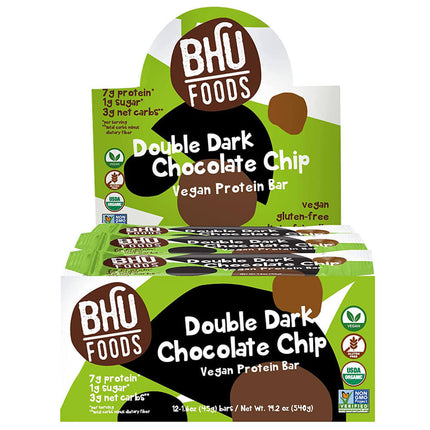 Bhu Fit Protein Bar - Double Dark Chocolate Chip (box of 12)