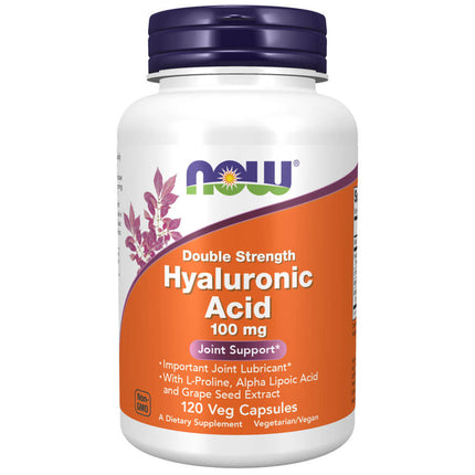 NOW Hyaluronic Acid Double Strength 100mg (120 veg capsules)