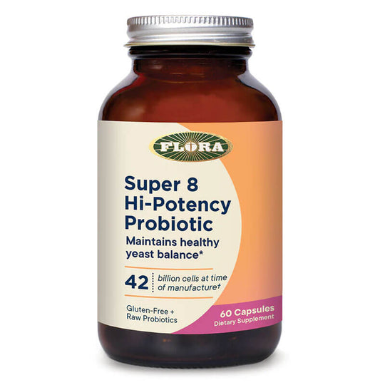 Flora Super 8 Hi-Potency Probiotic (60 capsules)