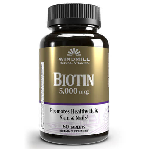 Windmill Biotin 5,000mcg (60 tablets)
