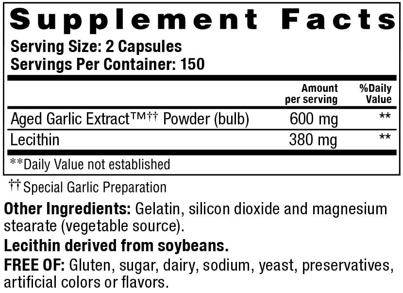Kyolic Cholesterol With Lecithin Formula 104 – 100 Caps – Aged Garlic Extract