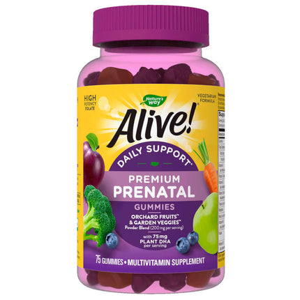 Nature's Way Alive! Premium Prenatal Gummies (75 gummies)
