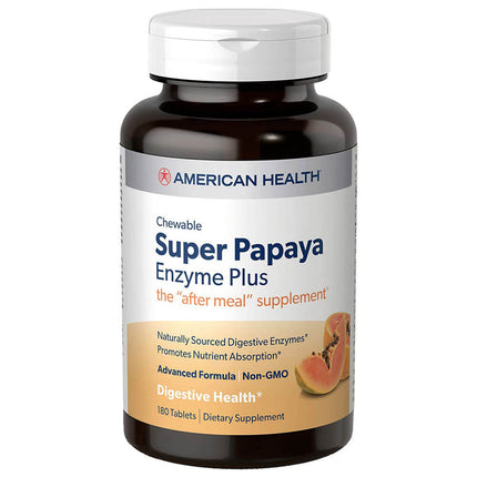 American Health Super Papaya Enzyme Plus (180 tablets)