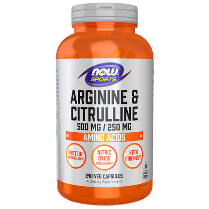 NOW Sports Arginine & Citrulline (240 capsules)